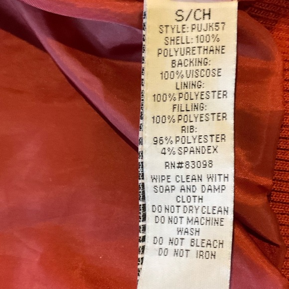 Red Faux Leather Jacket Size S Ci Sono - Picture 4 of 4